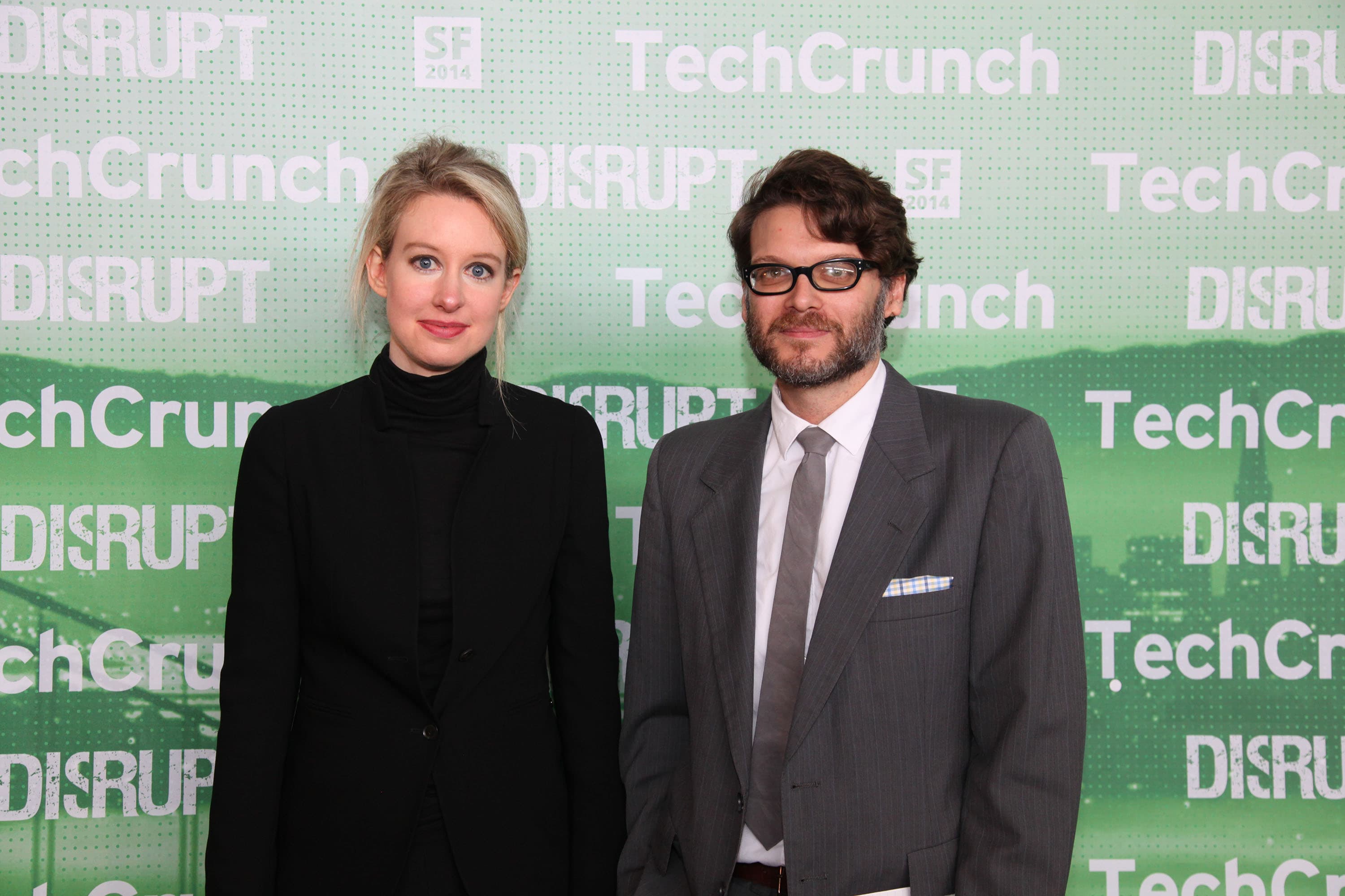 Elizabeth Holmes backstage at TechCrunch